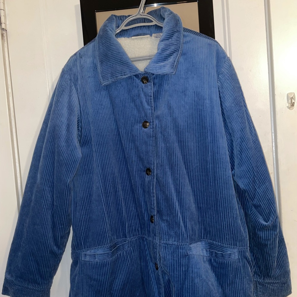 Blair Corduroy Collar Coat, Sherpa Lined: W-XL.